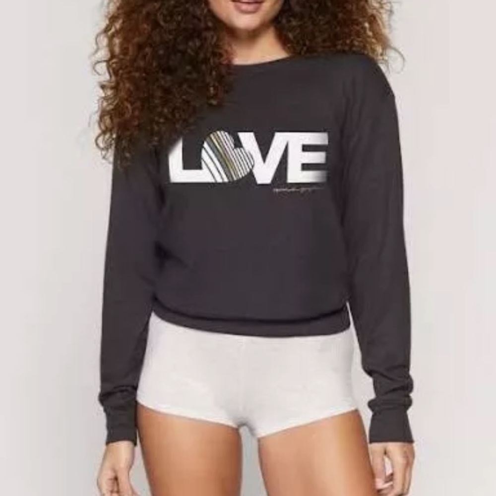 SPIRITUAL GANGSTER LOVE Rainbow Heart Sweatshirt